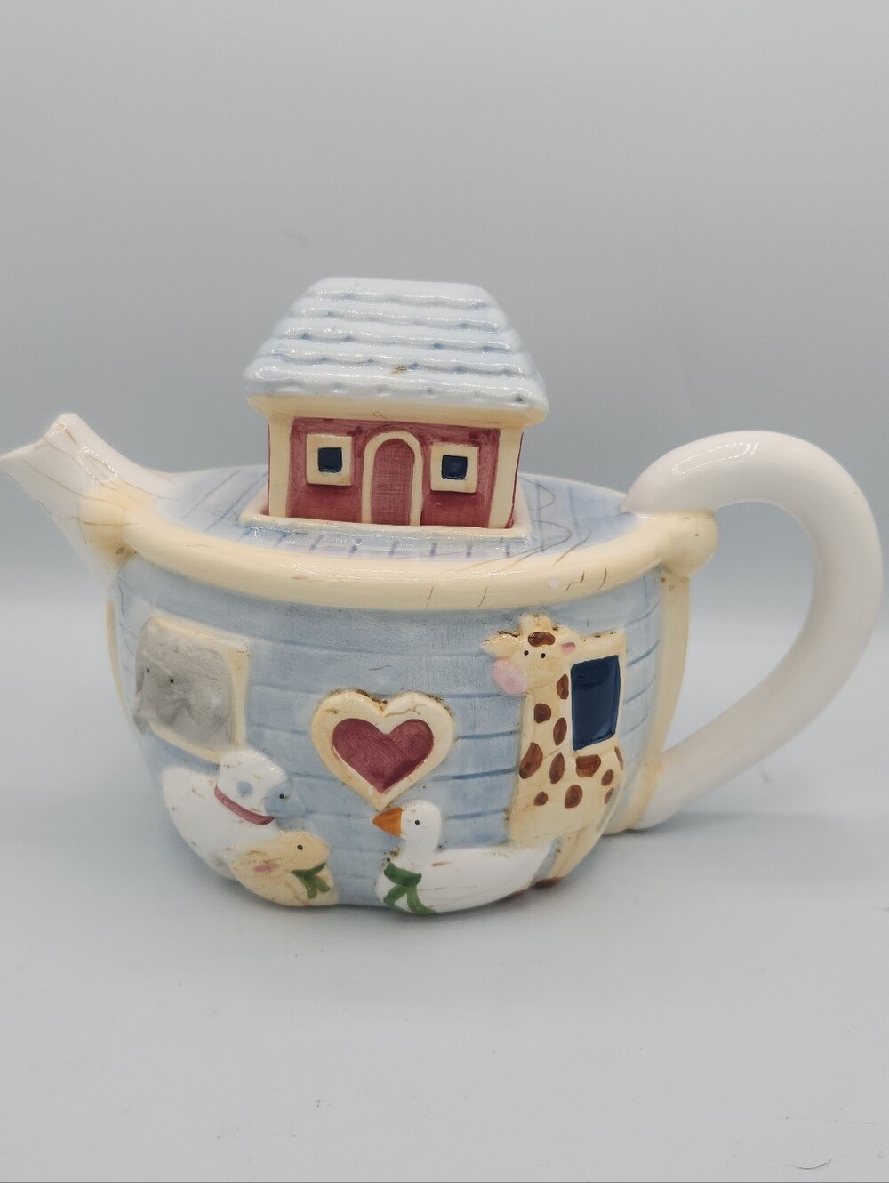 Susan Winget Noah's Arc ceramic teapot